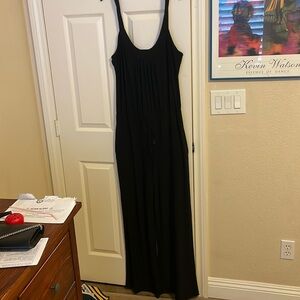 Black sleeveless jumpsuit